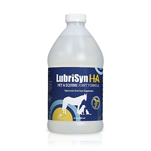 Lubrisyn HA Hyaluronic Acid Pet & Equine Joint Formula 64oz - All-Natural, High-Molecular Weight Liquid Hyaluronan - Joint Support for Horses, Dogs, Cats - Promotes Healthy Joint Function, Made in USA