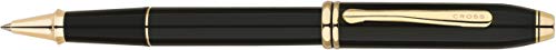 Cross Townsend Black Lacquer Selectip Rollerball Pen with 23KT Gold-Plated Appointments
