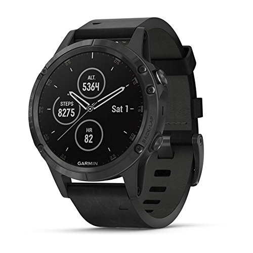 Garmin fenix 5 Plus, Premium Multisport GPS Smartwatch, Features color TOPO Maps, Heart Rate Monitoring