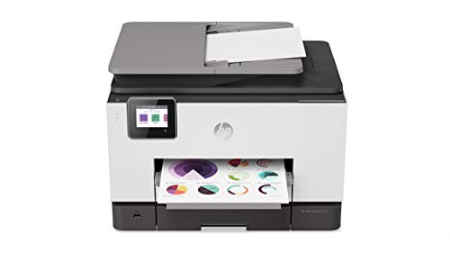 HP OfficeJet Pro 9020 All-in-One Wireless Printer, with Smart Tasks & Advanced Scan Solutions for Smart Office Productivity, Works with Alexa (1MR78A)