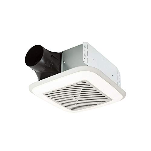 Broan-NuTone -Nutone 791LEDM InVent Series Single-Speed Fan with LED Light, Ceiling Room-Side Installation Bathroom Exhaust Fan, ENERGY STAR Certified, 1.5 Sones, , White , 110 CFM 1.5 Sones