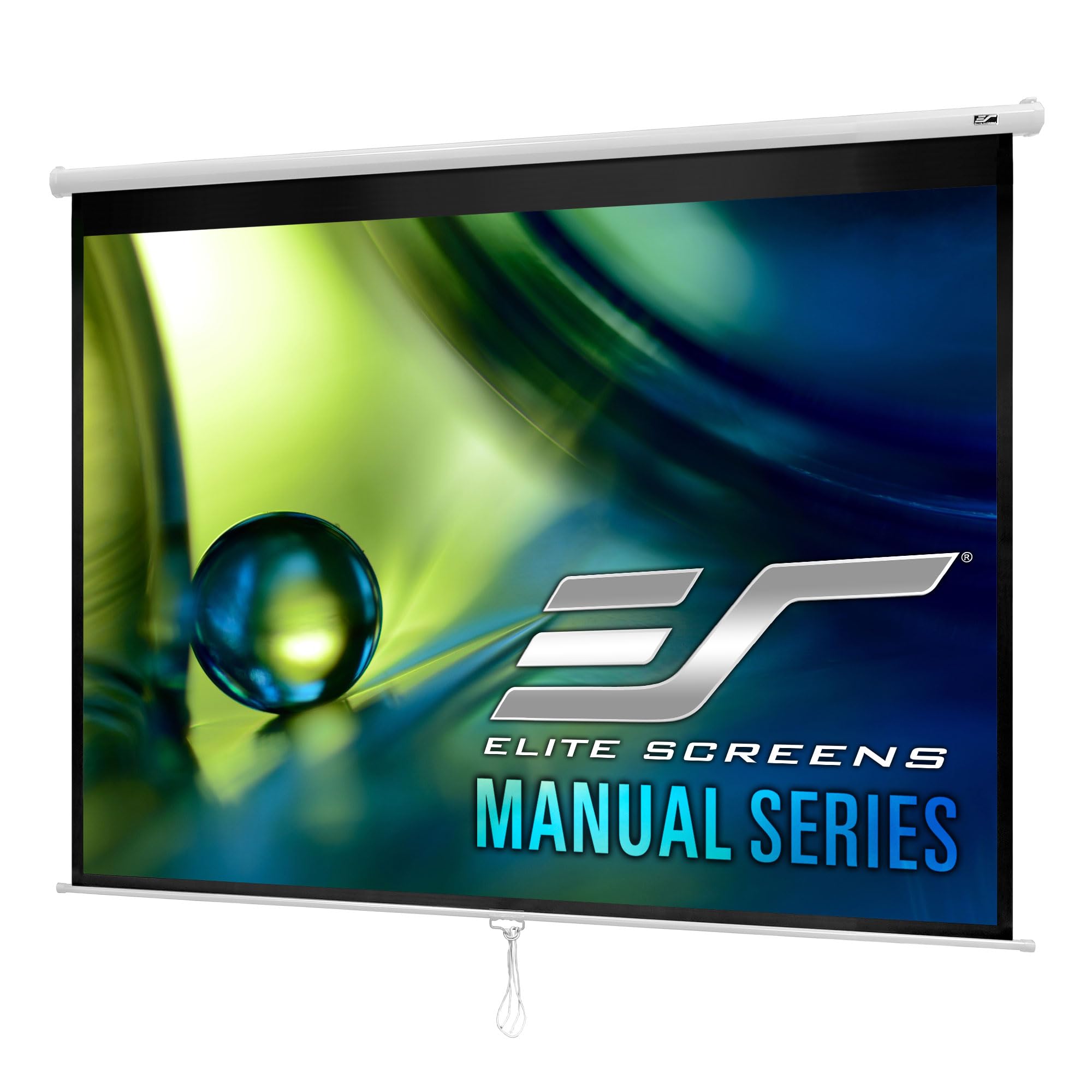 Elite Screens Manual Series, 120-INCH 4:3, Pull Down Ma...