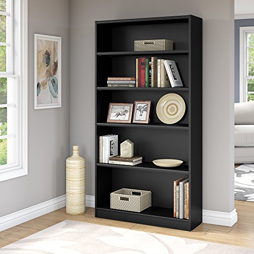 Bush Furniture Business Furniture Universal 72H Bookcase in Black, 5 Shelf 72