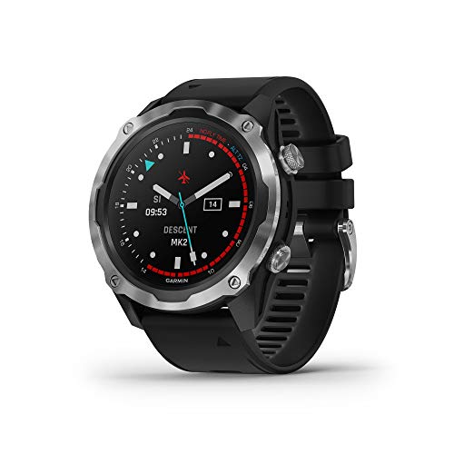 Garmin Descent Mk2i, Watch-Style Dive Computer with Air Integration, Multisport Training/Smart Features, Titanium with Black Band