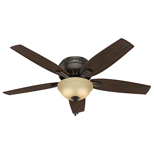 Hunter Fan Company Hunter Newsome Indoor Low Profile Ceiling Fan with LED Light and Pull Chain Control, 52