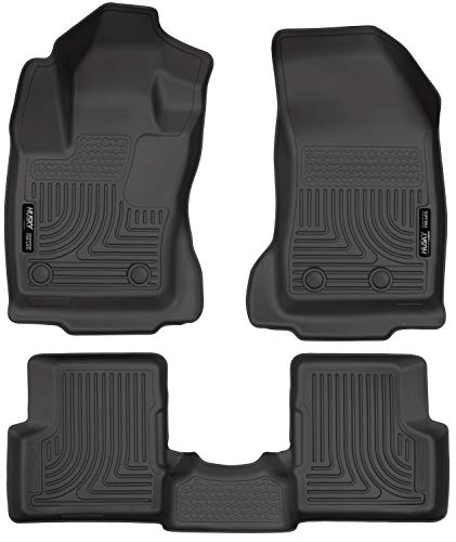 Husky Liners Weatherbeater Series | Front & 2nd Seat Floor Liners - Black | 99081 | Fits 2015-2021 Jeep Renegade 3 Pcs