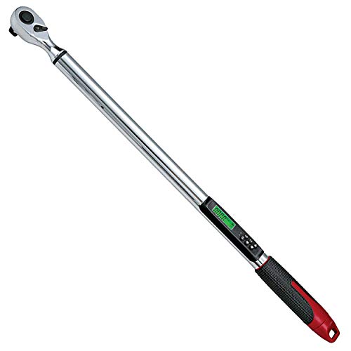 ACDelco Tools 1/2? (Inch) Angle Digital Torque Wrench, Measures 12.5 - 250.7 ft-lbs. Range of Torque, 26-1/4? Length, LCD Display, Audible Notification Buzzer, Vibration & LED Light Flashing?ARM303-4A