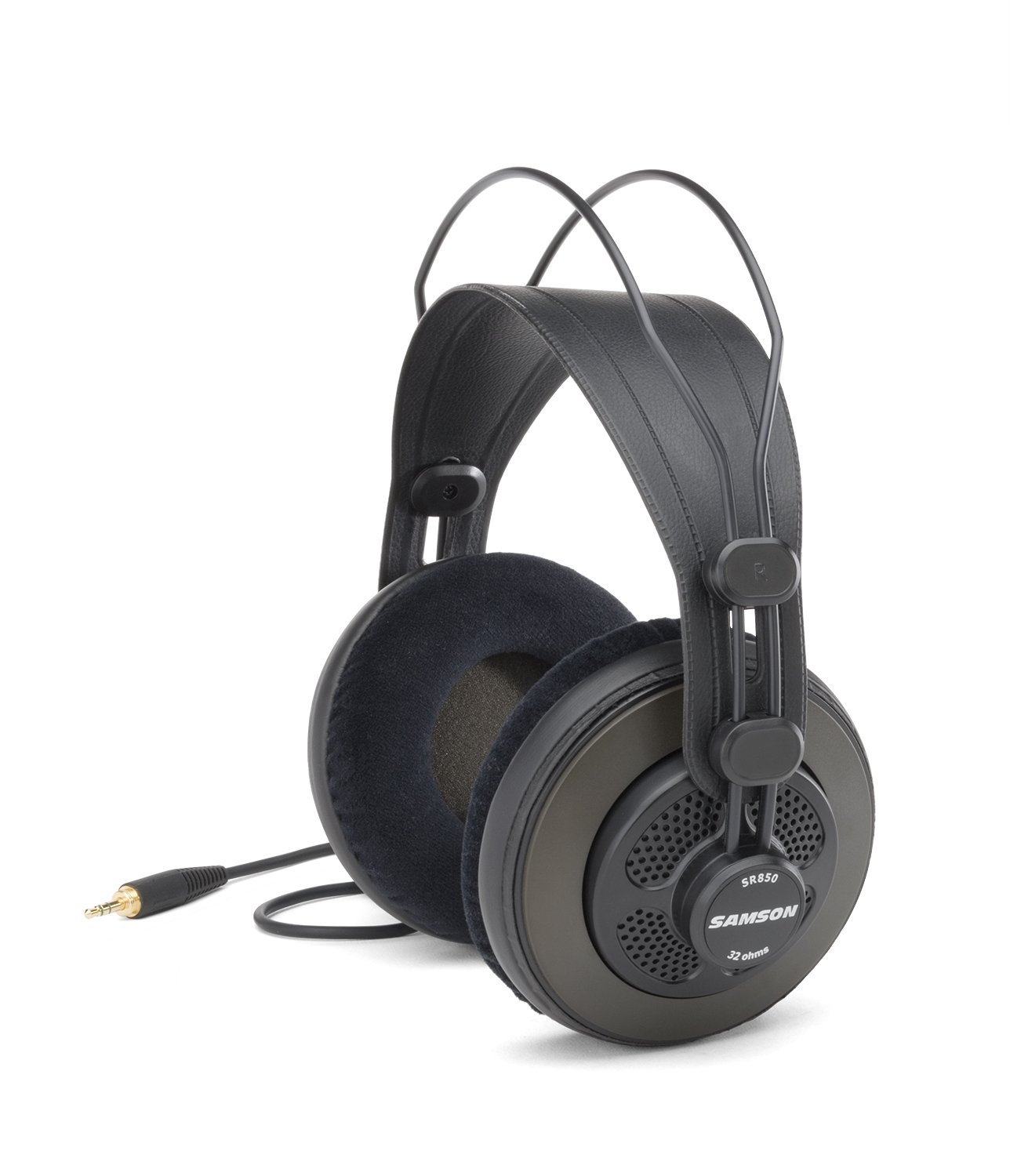 Samson Semi Open-Back Studio Reference Headphones, Black, Over Ear (.)
