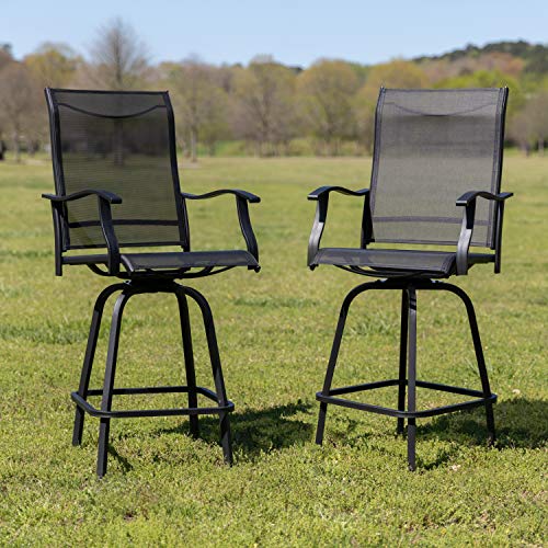 Flash Furniture 2-ET-SWVLPTO-30-BK-GG Sling Patio Chairs