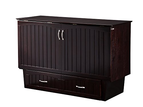 Atlantic Furniture AC592141 Nantucket Murphy Bed Chest with Charging Station & Mattress