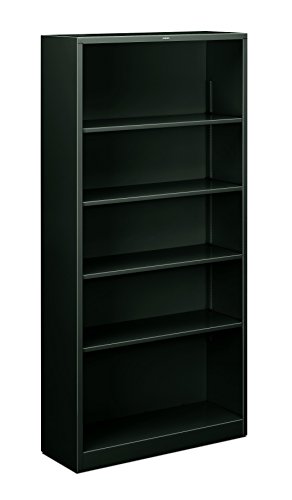 HON Metal Bookcase  - Bookcase with  Two Shelves,  34-1/2w x 12-5/8d x 72h, Charcoal  (HS72ABC)