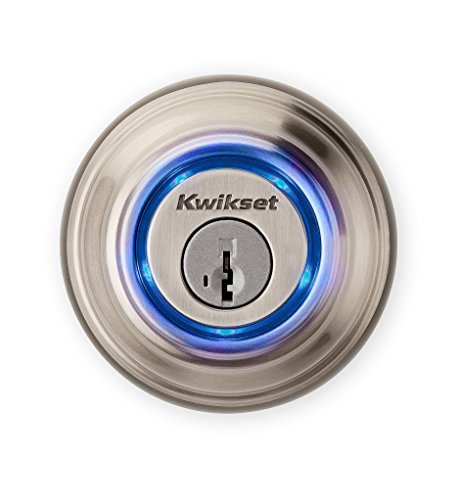 Kwikset - Kevo 99250-202 Kevo 2nd Gen Bluetooth Touch-to-Open Smart Keyless Entry Electronic Deadbolt Door Lock Featuring SmartKey Security, Satin Nickel