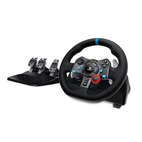 Logitech G G Dual-Motor Feedback Driving Force G29 Gaming Racing Wheel with Responsive Pedals for PlayStation 5, PlayStation 4 and PlayStation 3 - Black