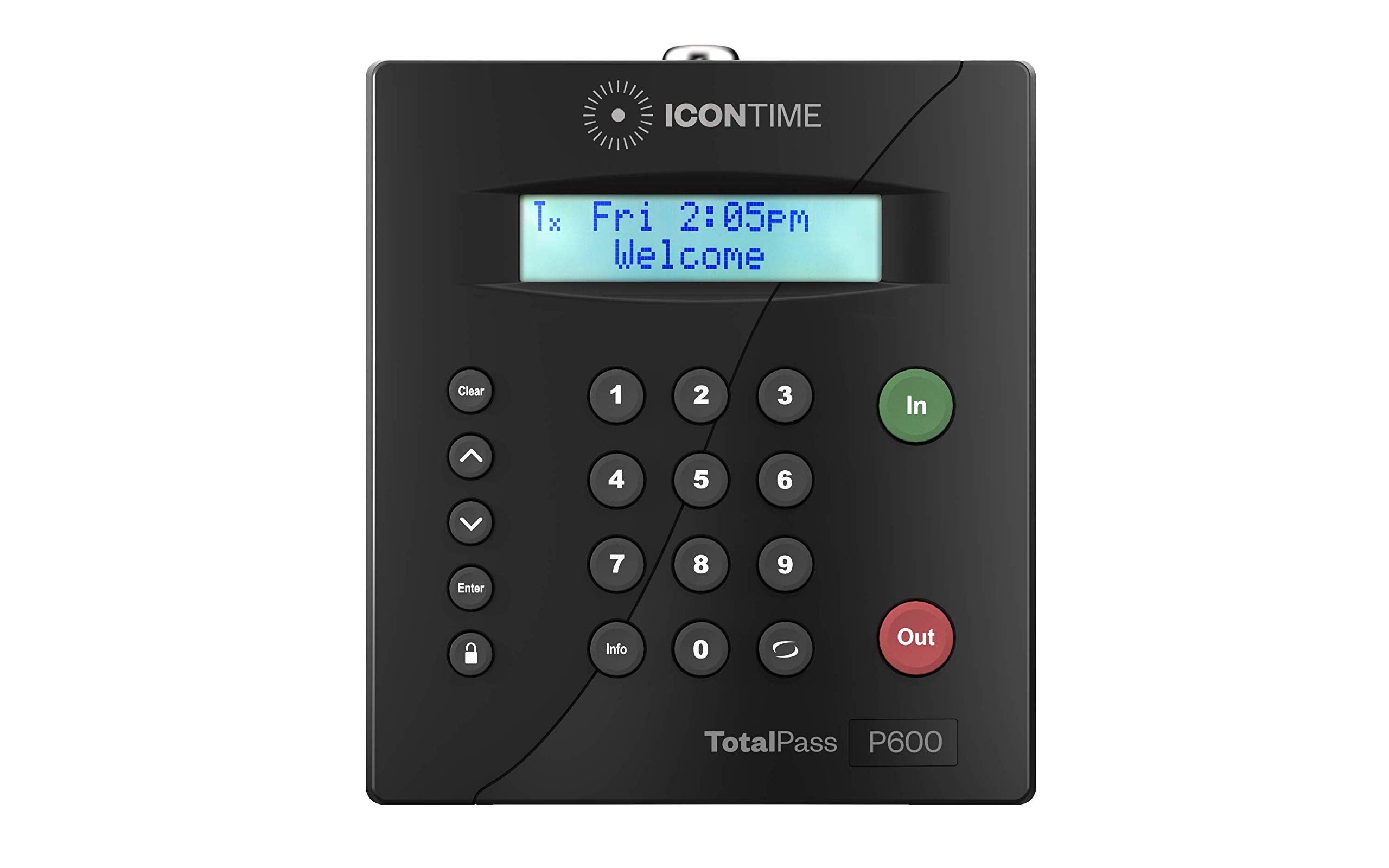  Icon Time Systems TotalPass P600 Employee Time Clock | Made in USA| Ready to Use Out-of-The-Box | Manage Timecards via USB, Network, Wi-Fi or Web| Time Clock Entry Options PIN-Keypad, RFID Badge or...