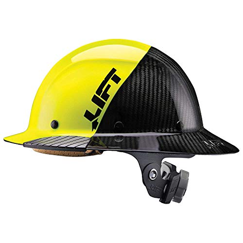 LIFT Safety DAX Carbon Fiber Full Brim 50-50 (Yellow/Black)
