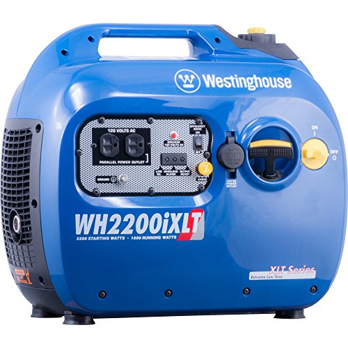 Westinghouse Outdoor Power Equipment Westinghouse WH2200iXLT Super Quiet Portable Inverter Generator 1800 Rated & 2200 Peak Watts, Gas Powered