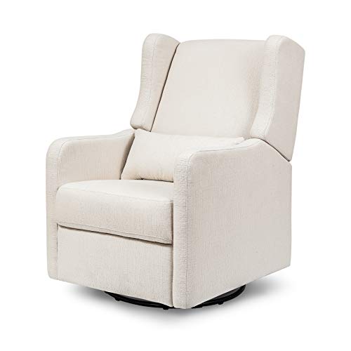 Carter's by DaVinci Arlo Recliner and Swivel Glider in Cream Linen, Water Repellent, Stain Resistant Fabric, Greenguard Gold Certified
