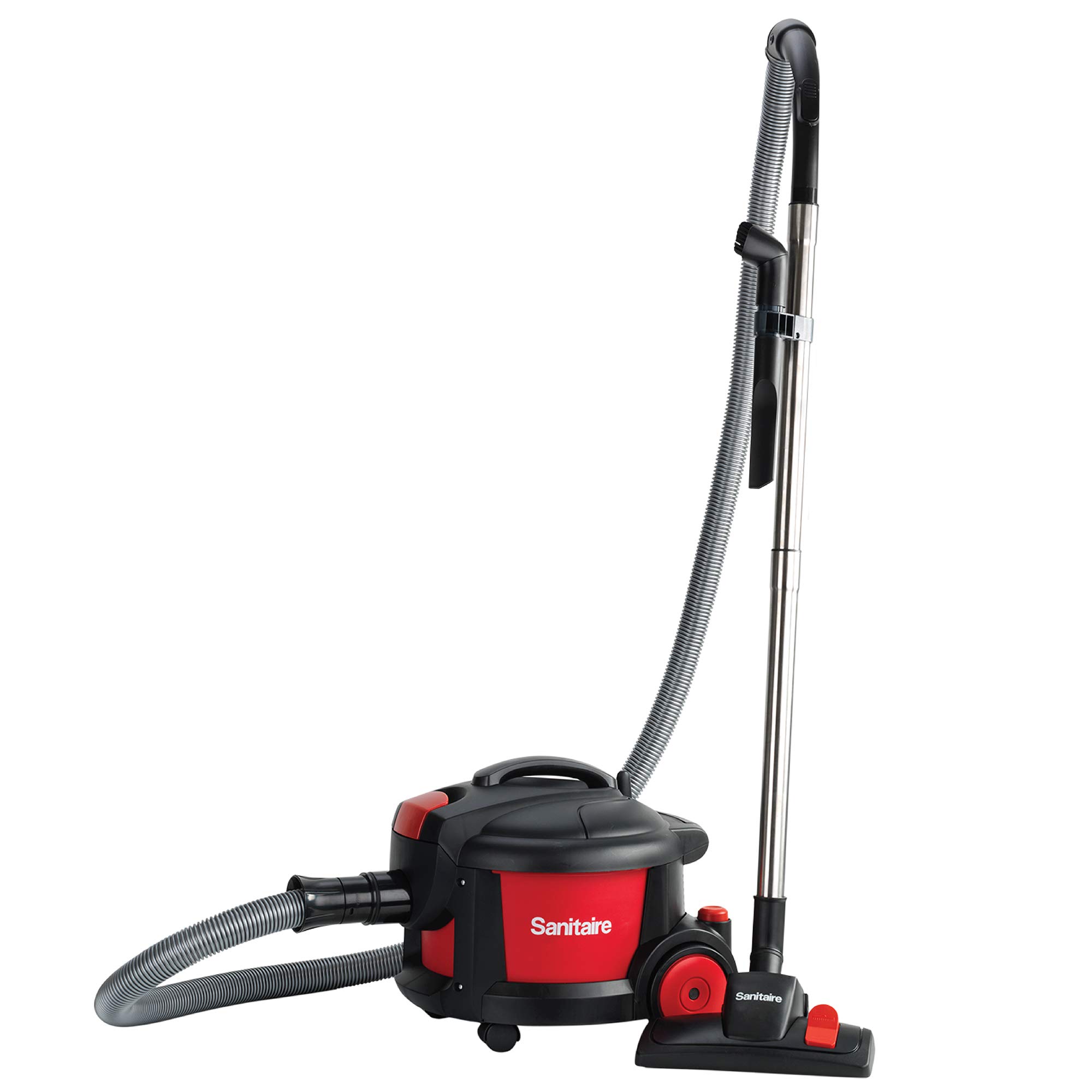 Sanitaire SC3700A Quiet Clean Canister Vacuum, Red/Black, 9.0 Amp, 11