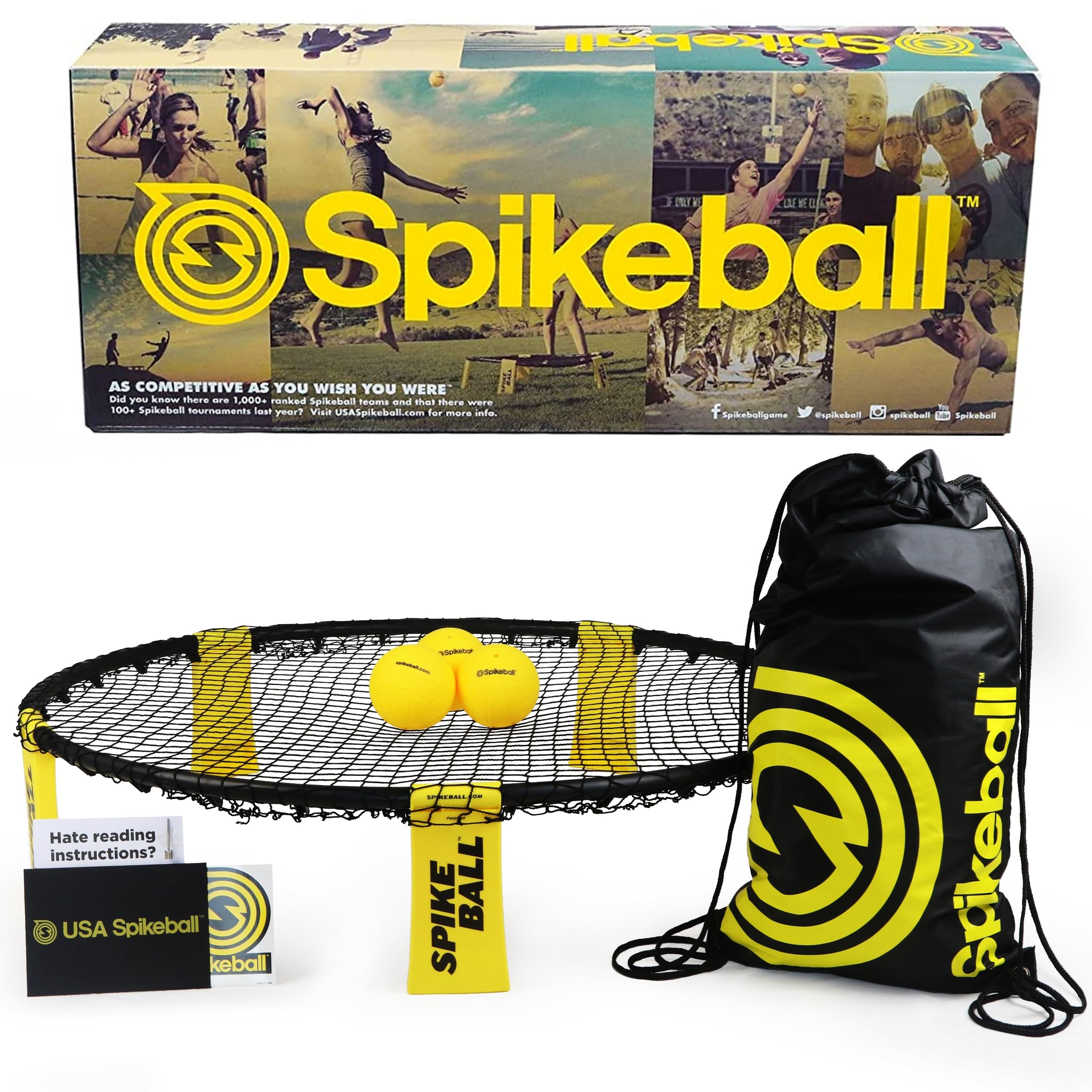Spikeball Standard 3 Ball Kit - Game for The Backyard, Beach, Park, Indoors