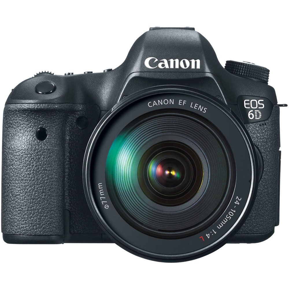 Canon EOS 6D 20.2 MP CMOS Digital SLR Camera with 3.0-Inch LCD and EF 24-105mm f/4L IS USM Lens Kit - Wi-Fi Enabled