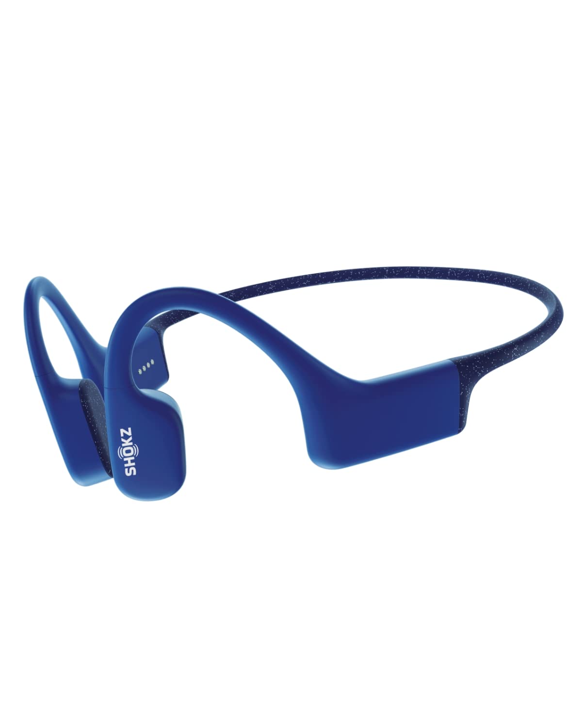 SHOKZ OpenSwim - Bone Conduction MP3 Waterproof Headphones for Swimming - Open-Ear Wireless Headphones, with Nose Clip and Earplug (Blue)