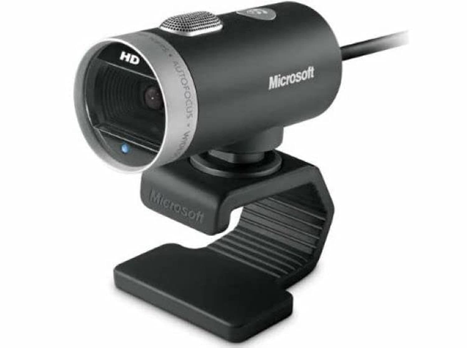 Microsoft LifeCam Cinema Webcam for Business - Black with built-in noise cancelling Microphone, Light Correction, USB Connectivity, for video calling on  Teams/Zoom, Windows 8/10/11