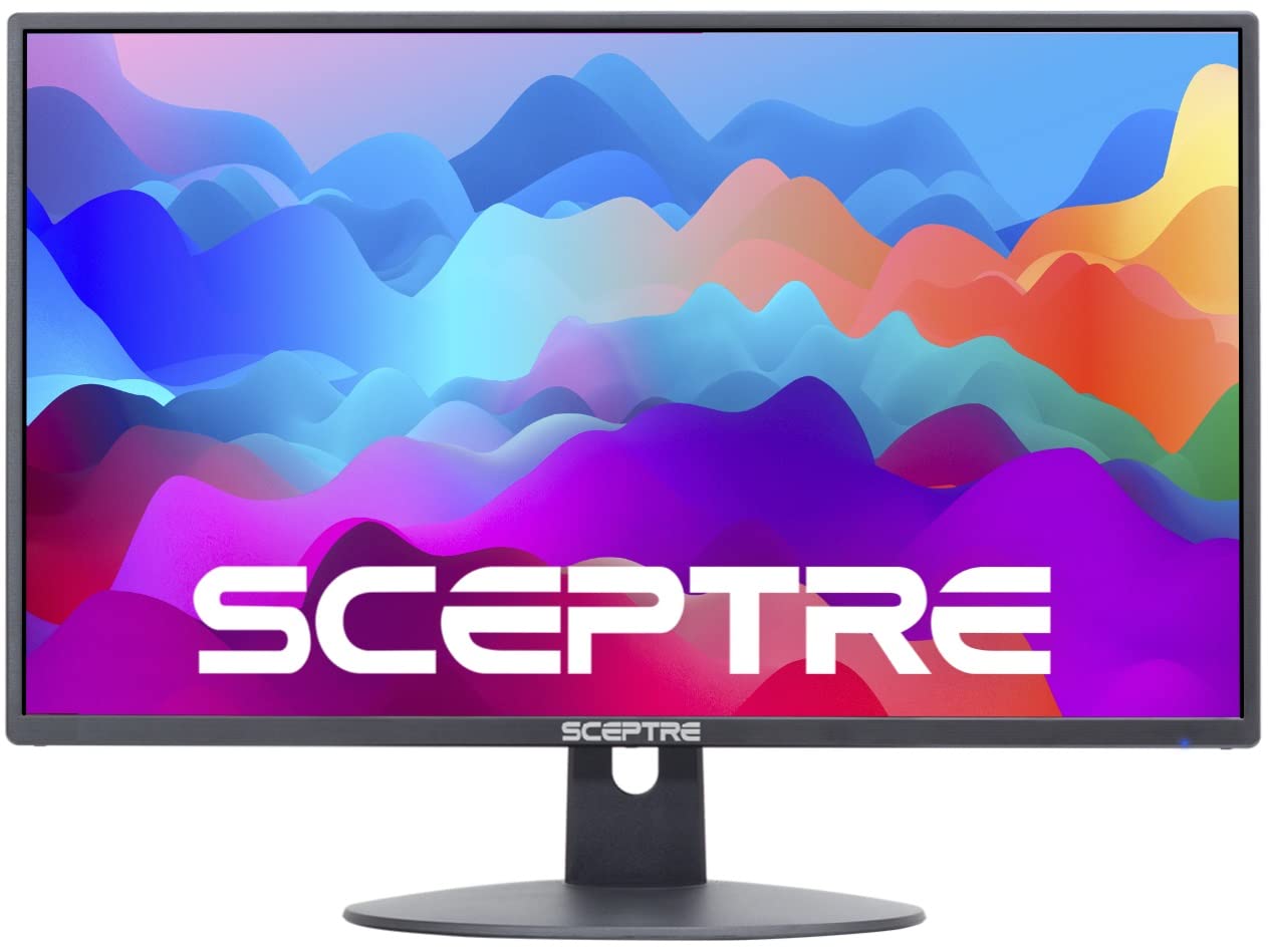 Sceptre New 22 Inch FHD LED Monitor 75Hz 2X HDMI VGA Build-in Speakers, Machine Black (E22 Series), 1920 x 1080 Pixels
