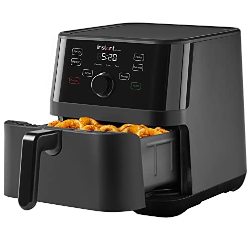Instant Pot Instant Vortex 5.7 Quart Air Fryer, Customizable Smart Cooking Programs, Digital Touchscreen and Non-Stick Air Fryer Basket, Black