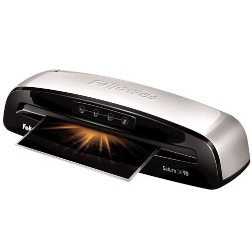 Fellowes Laminator Saturn3i 95, 9.5 inch, Rapid 1 Minute Warm-up Laminating Machine, with Laminating Pouches Kit (5735801)