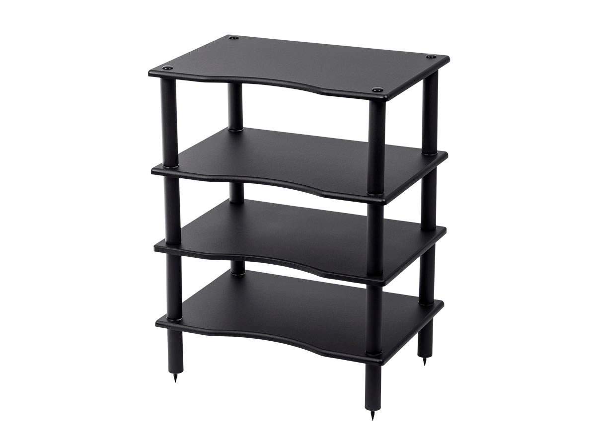 Monolith 4 Tier/Shelf Audio Stand - Black | Open Air St...