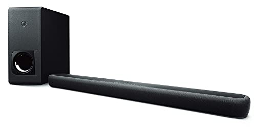 Yamaha Audio Audio ATS-2090 Sound Bar with Wireless Subwoofer, Bluetooth, and Alexa Voice Control Built-in (Renewed), Black