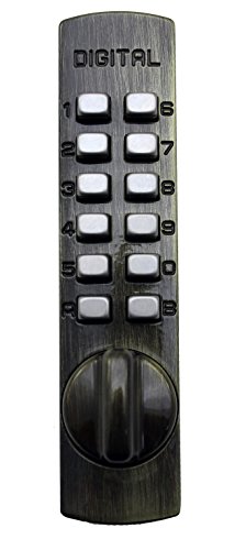 Lockey USA Mechanical Keyless Surface Mount Hook Bolt Lock for Sliding Door