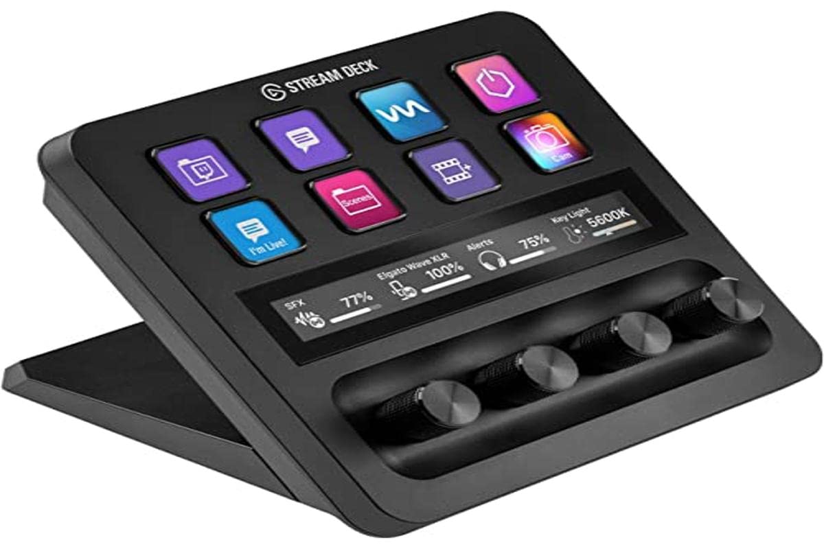 Elgato Stream Deck +, Audio Mixer, Production Console and Studio Controller for Content Creators, Streaming, Gaming, with Customizable Touch Strip dials and LCD Keys, Works with Mac and PC