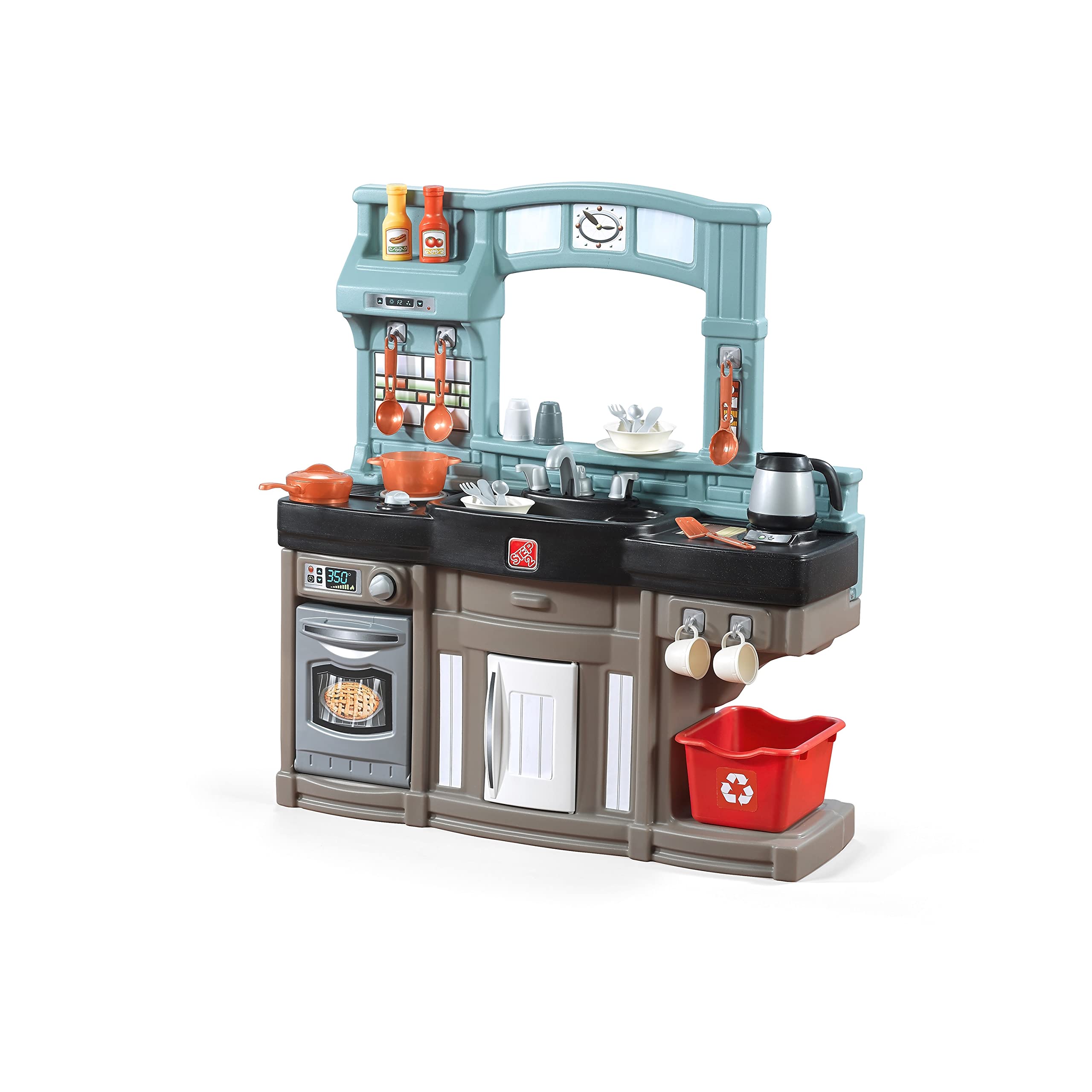  Step2 Best Chefs Kitchen Set for Kids – Includes 25 Toy Kitchen Accessories, Interactive Features for Realistic Pretend Play – Indoor/Outdoor Toddler Playset – Dimensions: 35.8” H x 34.4” W...