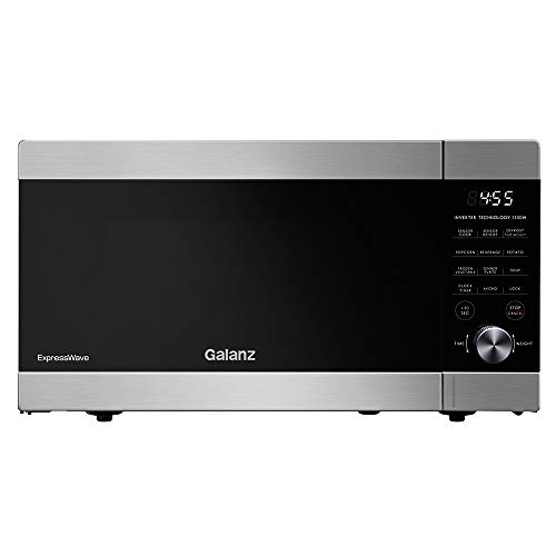 Galanz GEWWD13S1SV11 ExpressWave Sensor Microwave Oven, Patented Inverter Technology, 10 Variable Power Levels, Express Cooking Knob