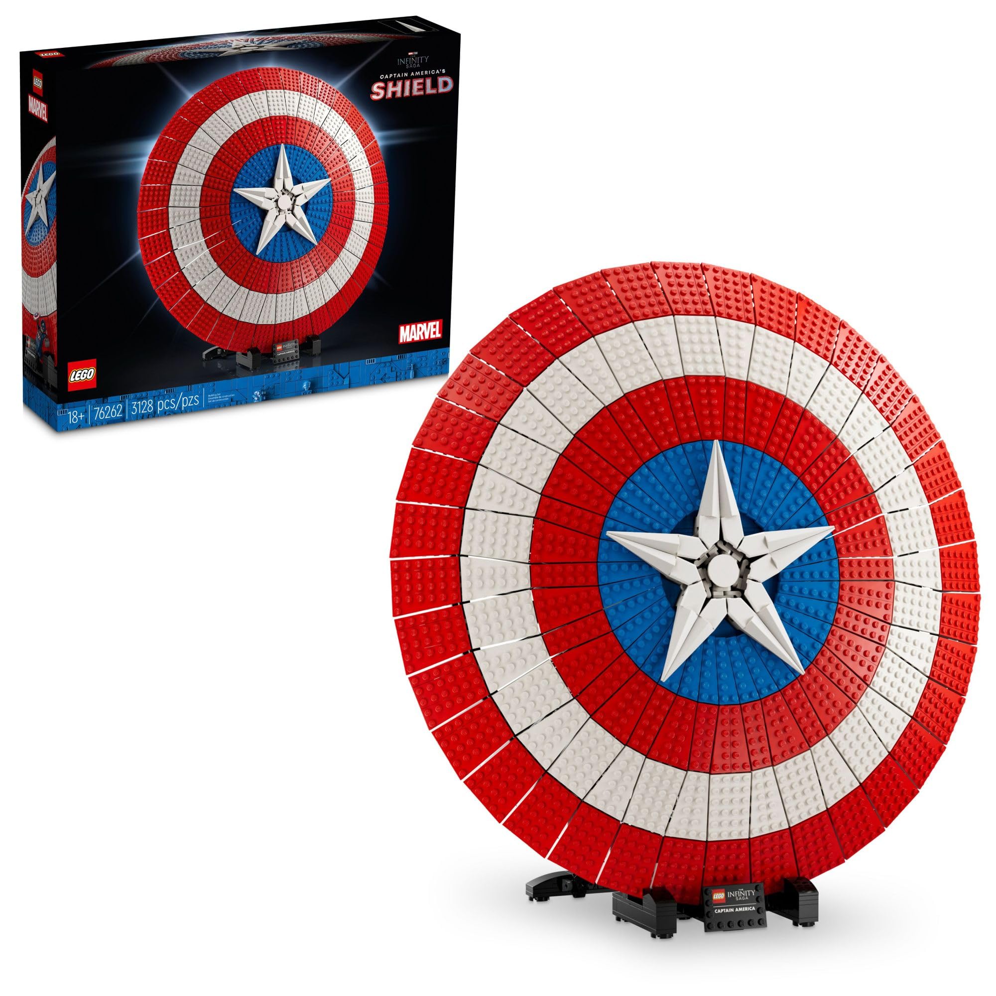  LEGO Marvel Captain America’s Shield 76262 Model Kit for Adults, Collectible Replica of Captain America’s Iconic Shield, This Disney Marvel Building Set for Adults Makes a Great Gift for Marvel...