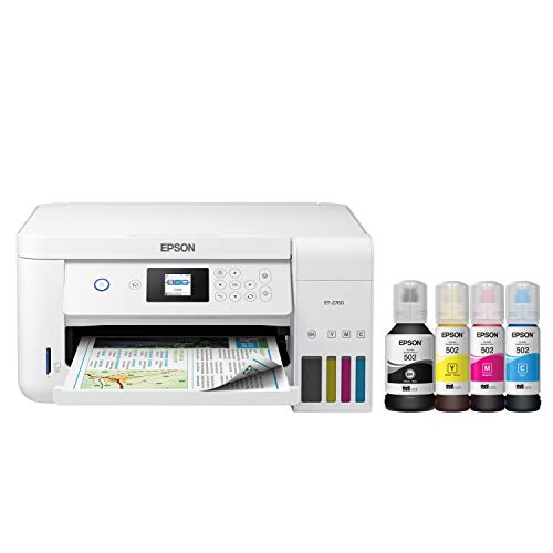Epson EcoTank  Wireless Color All-in-One Cartridge-Free Supertank Printer with Scanner, Copier and Ethernet, Regular