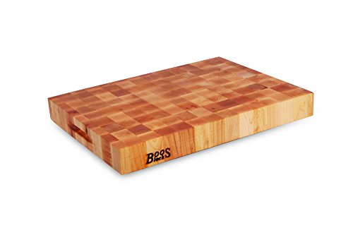 John Boos Block CCB1818-225 Classic Reversible Maple Wood End Grain Chopping Block, 18 Inches x 18 Inches x by 2.25 Inches