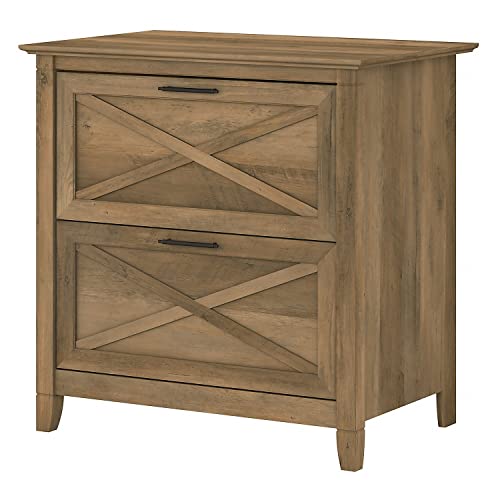 Bush Furniture Key West 2 Drawer Lateral File Cabinet, Reclaimed Pine
