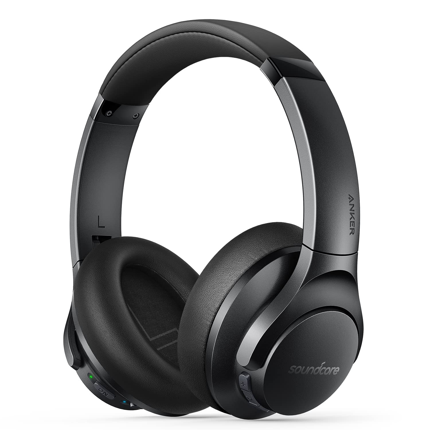 Soundcore by  Life Q20+ Active Noise Cancelling Headphones, 40H Playtime, Hi-Res Audio, App, Connect to 2 Devices, Memory Foam Earcups, Bluetooth Headphones for Travel, Home Office