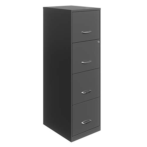 Hirsh Industries Space Solutions 18" Deep 4 Drawer Metal File Cabinet Charcoal