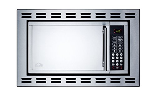 Summit Appliance Summit OTR24 24 Inch Stainless Steel Built In 0.9 cu. ft. Capacity Microwave Oven with Trim Kit