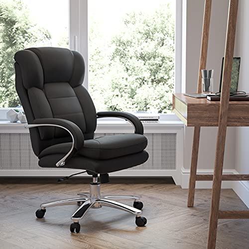 Flash Furniture HERCULES Series 24/7 Intensive Use Big & Tall 500 lb. Rated Executive Swivel Chair with Loop Arms