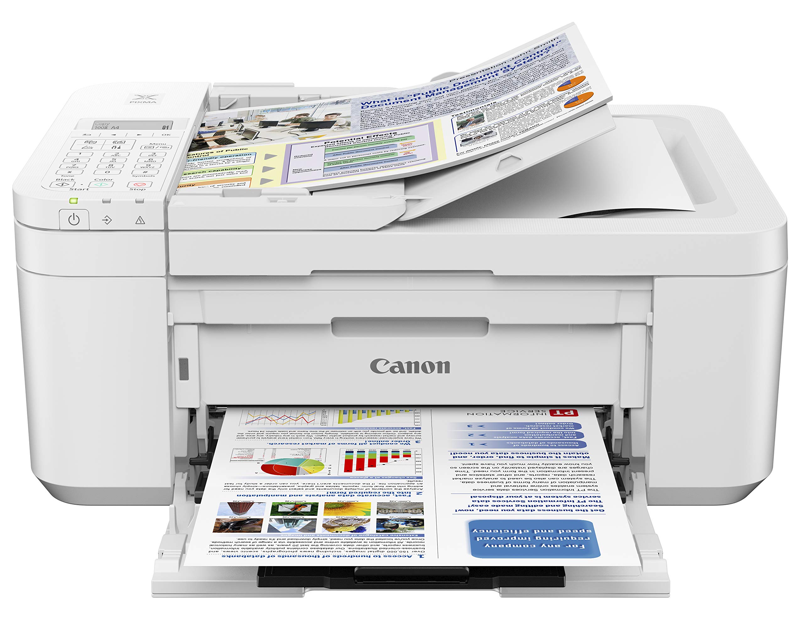 Canon PIXMA TR4520 Wireless All in One Photo Printer with Mobile Printing, White, Works with Alexa