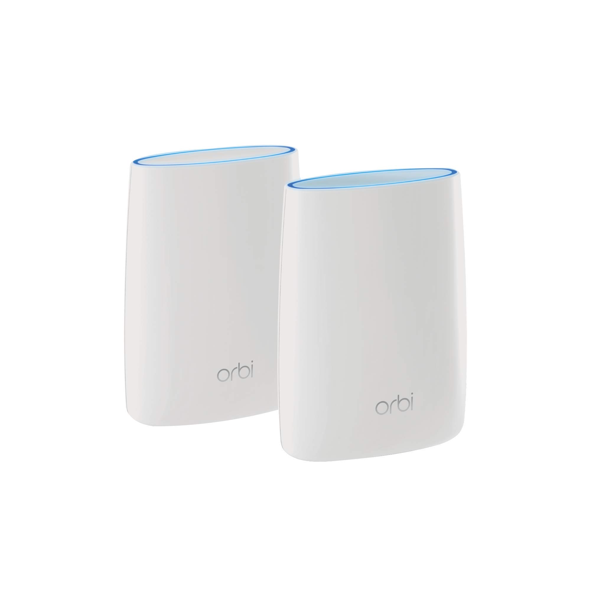 Netgear Orbi Tri-Band Whole Home Mesh WiFi System with 3Gbps Speed (RBK50) – Router & Extender Replacement Covers Up to 5,000 sq. ft, 2-Pack Includes 1 Router & 1 Satellite White
