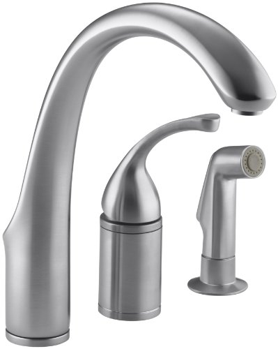 KOHLER ForteSingle-Control Remote Valve Kitchen Sink Faucet with Sidespray and Lever Handle