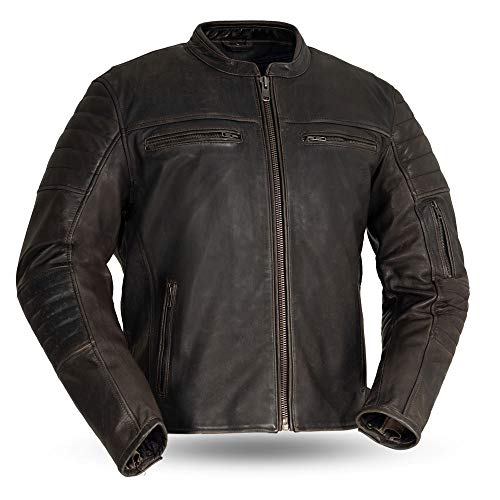 First Mfg Co .- Commuter- Men?s Motorcycle Leather Jacket |Men?s Leather Jacket for Ridding