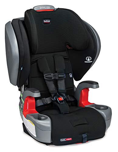 Britax Grow with You ClickTight Plus Harness-2-Booster Car Seat - 3 Layer Impact Protection - 25 to 120 Pounds, Jet Safewash Fabric [Newer Version of Pinnacle]