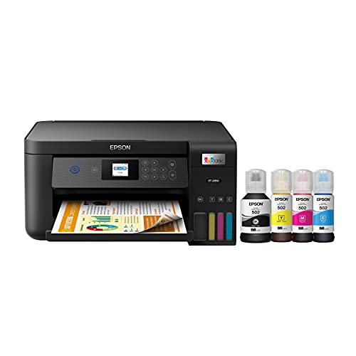 Epson EcoTank ET-2850 Wireless Color All-in-One Cartridge-Free Supertank Printer with Scan, Copy and Auto 2-Sided Printing - The Perfect Family Printer - Black
