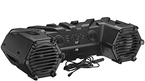  BOSS Audio Systems Systems ATVB95LED UTV ATV Speakers - Weatherproof, ATV Soundbar, 8 Inch Speakers, 1.5 Inch Tweeters, Amplified, Wired Remote for Bluetooth Connectivity, LED Light Bar, Storage...
